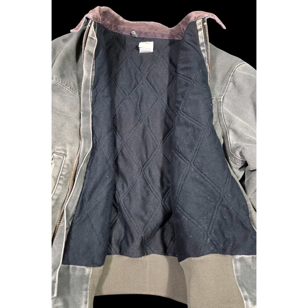 Vtg Carhartt Sante Fe Canvas Jacket J14 MOS Corduroy Collar Y2K Distressed 3XL - Picture 3 of 16